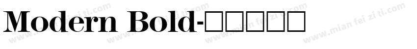 Modern Bold字体转换